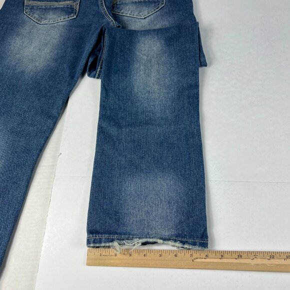 Jordan Craig Artisan Jean Men 33x32 Distressed USA Theme Blue Faded Cotton Denim - Picture 10 of 16